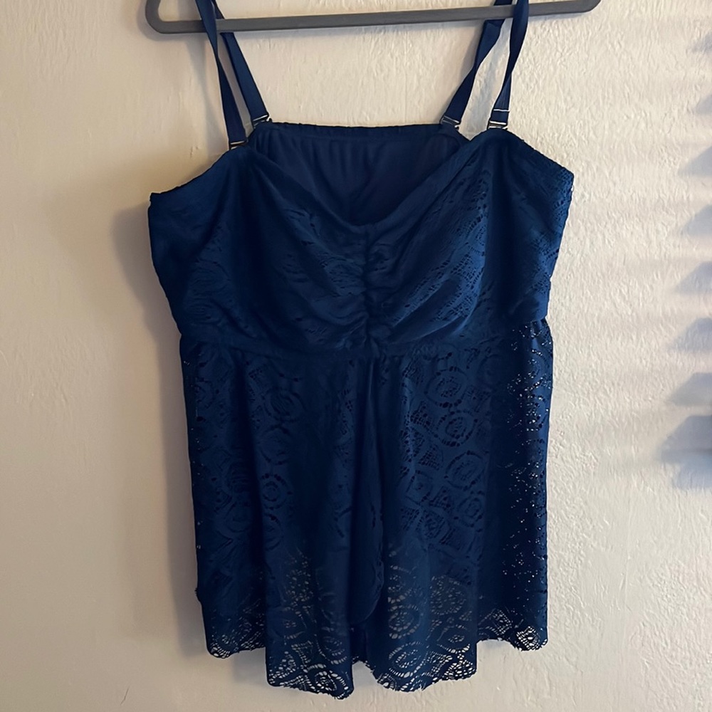 Navy Swim Top